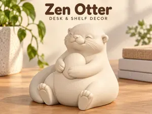 Zen Otter | Cute Desk & Shelf Decor