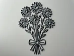 Margeritenstrauß Blumenwiese Wanddeko Fensterbild