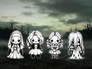 Chibi Horror Icons Volume 4 - Print and Colour!