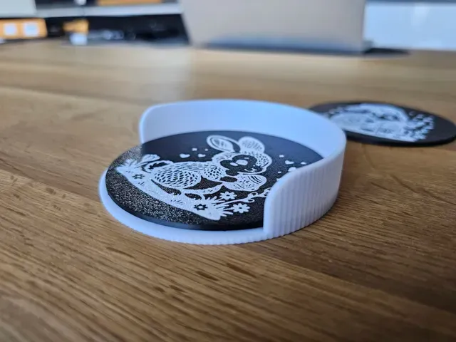 Minimalist Easter Bunny Coaster Set & Holder — Фото 10 из 14