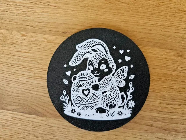 Minimalist Easter Bunny Coaster Set & Holder — Фото 5 из 14