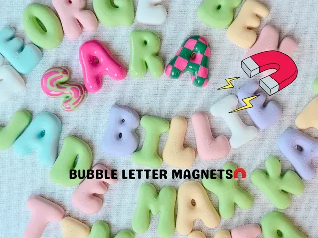 A-Z Bubble Letter Magnets (NO AMS)