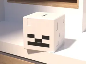 Minecraft skeleton piggy bank money bank cash