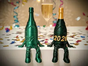 New Year 2026 articulated bottle Decoration