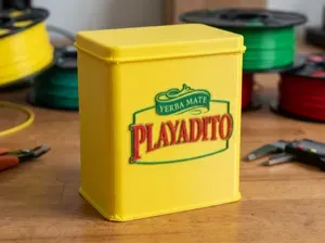 Yerbera Azucarera Mate Yerba Playadito con Tapa 3D