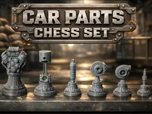 Car Parts Ches Set
