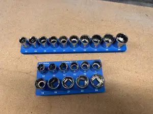 Gridfinity Socket Holder - Metric 1/2" Drive