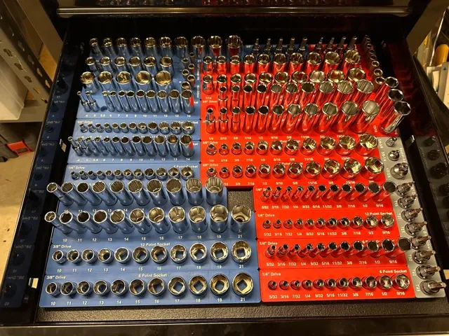 Gridfinity Socket Holder - Metric 1/2" Drive — Фото 3 из 4
