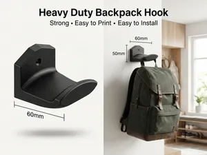 Big Heavy Duty Backpack Hook 60mm