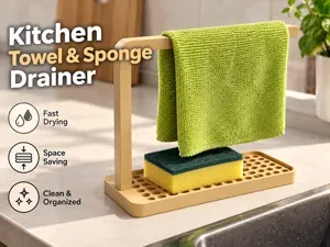 Kitchen Towel & Sponge Drainer