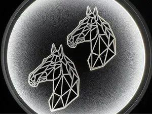 Geometric Horse Head 2026 Year of the Horse Symbol