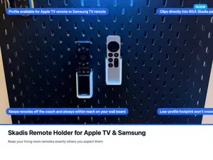 Skadis Remote Holder for Apple TV & Samsung