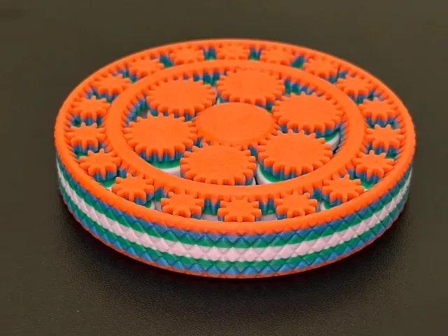 Two-Layer Gear Fidget Spinner - Print in Place — Фото 7 из 8