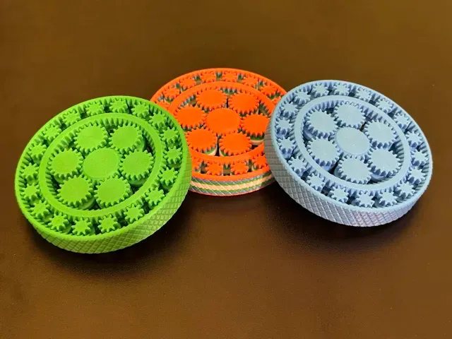 Two-Layer Gear Fidget Spinner - Print in Place — Фото 3 из 8