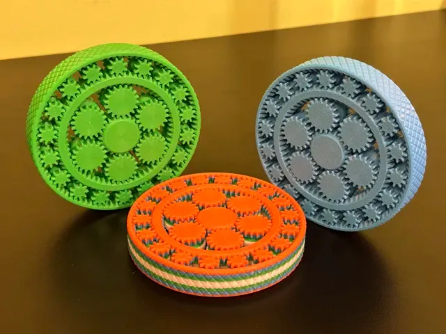 Two-Layer Gear Fidget Spinner - Print in Place — Фото 4 из 8