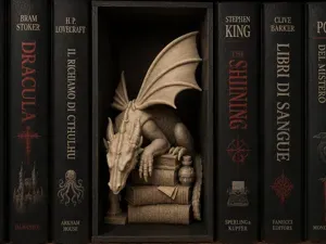 Book nook dragon