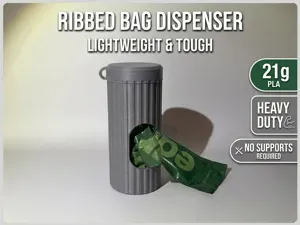 Tough Ribbed Dog Poop Bag Dispenser