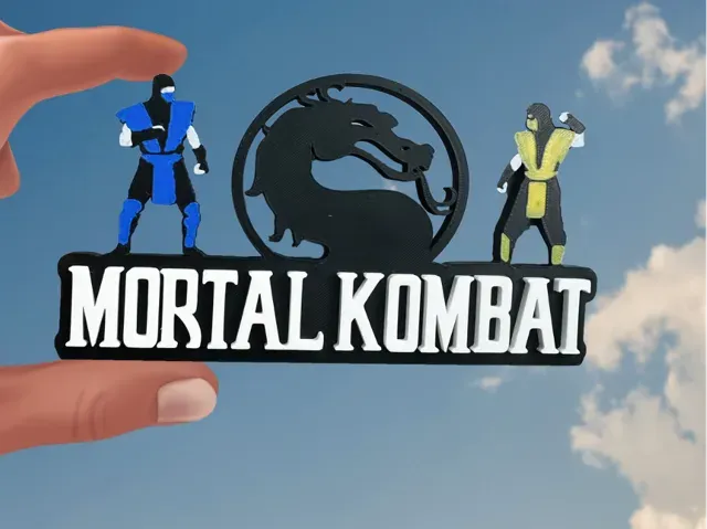 Mortal kombat Logo Schild Fanart