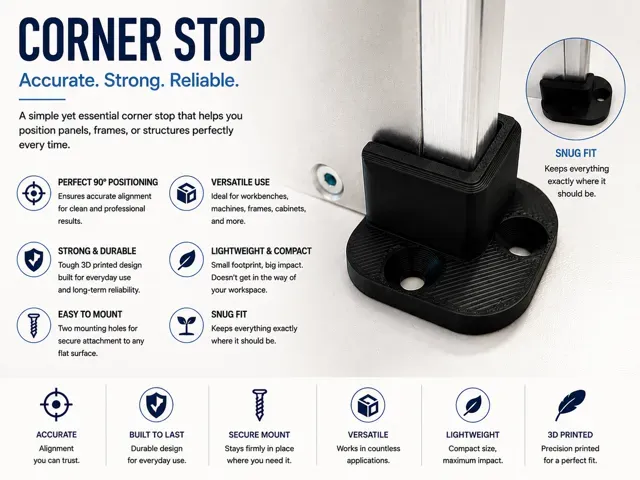 Corner Stop for Precise Positioning