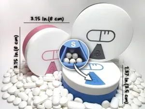 7 Day Compact Pill Organizer With Large Capacity