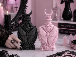 Goth Luna Moth Moon Decorative gothic Bottle