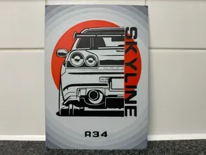 Nissan Skyline R34 Rear Hueforge
