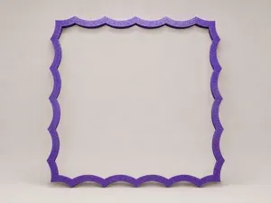 Square clay cutter - Reverse Scallop