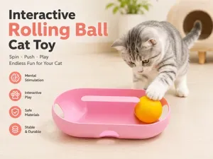 Interactive Rolling Ball Cat Toy