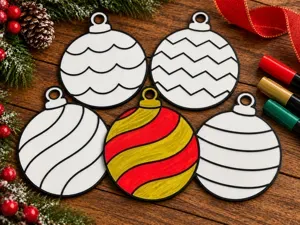 Christmas Ornament Coloring Set
