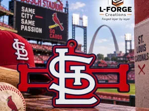 STL Cardinals Inspired Hair Tie Holder Keychain