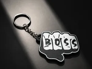 bold BOSS keychain