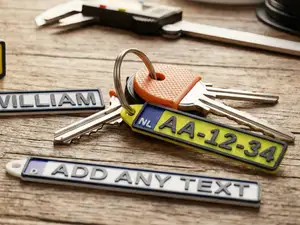 Customizable EU License Plate Keychain