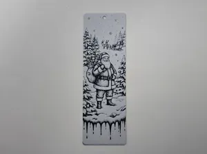 Santa in Forest Christmas Bookmark