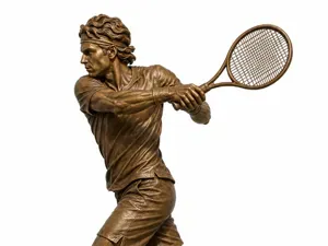 Backhand McEnroe - tennis statue
