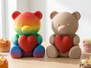 Tiny Teddy Bear – With Heart (Cute Gift)