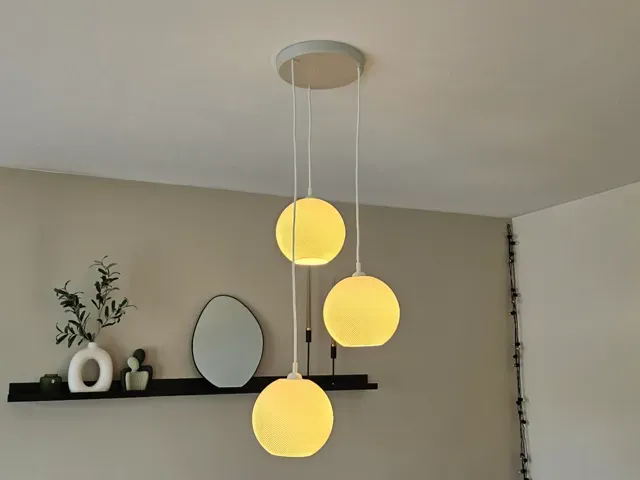 3-Light Pendant Lamp Ceiling Canopy Mount Cover