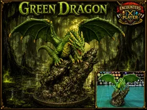 Young Green Dragon: DnD, D&D, Pathfinder, Mini