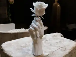 Hand with Rose – Decorative Art Sculpture