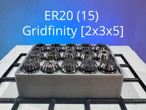 ER20 Collet (x15) Holder [Gridfinity (2x3x5)]