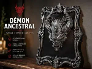 Demon Head Wall Plaque Baroque Fantasy Decor