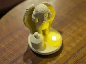 Angel Poodle Memorial Urn & Tealight