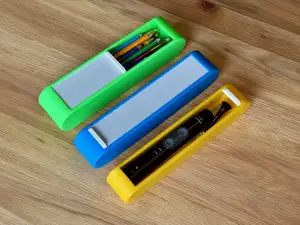 Sliding case for electric toothbrushes and pencils