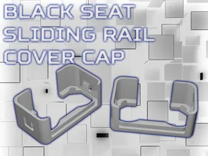 Black Seat Sliding Rail Cover Cap