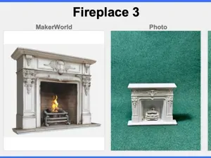 RPG • Dollhouse • Mini: Victorian Era Fireplace 3