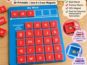 Magnetic UFLI Beginner Word Work Mat