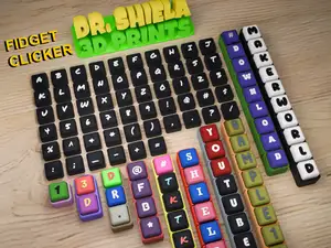 FIDGET CLICKER ALPHABET AND MORE - LEMON FONT