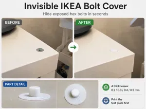 Invisible IKEA Hex Bolt Covers