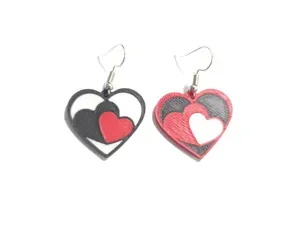 Layered Hearts Earrings - Valentine's Day