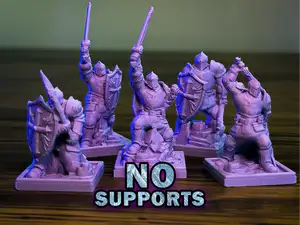 Fast Medieval Soldier Pack - 5 Supportless Minis