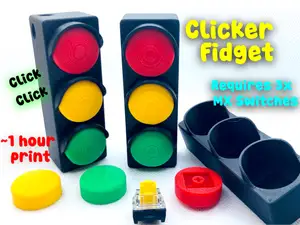 Traffic Light Stoplight Clicker Fidget (~1 hour)